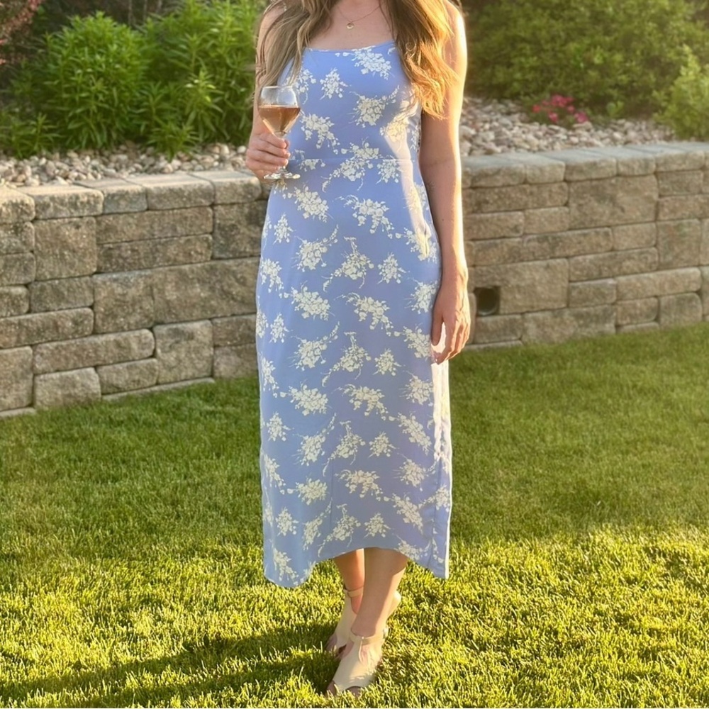 Abercrombie & Fitch Blue Strapless Sundress